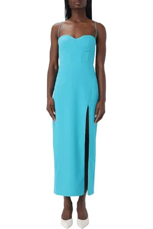 MVP Wardrobe Femme, Robes, Bleu, Taille: 40 FR Robe Midi Bodycon Turquoise