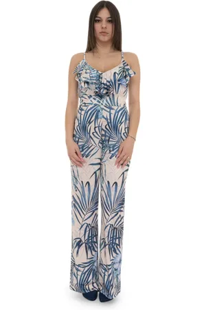 Guess Femme, Combinaisons et Ensembles, Multicolore, Taille: 38 FR Combinaison Smart à Imprimé Carreaux et Col en V