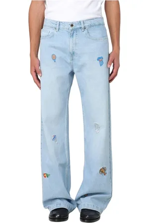 Casablanca Homme, Jeans, Bleu, Taille: W34 Jeans en Denim Déchiré pour Homme