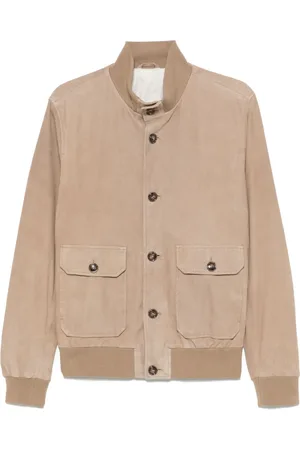BARBA Homme, Vestes, , Taille: 2XL Veste en daim avec fermeture éclair