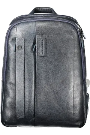 Piquadro Homme, Sacs, Bleu, Taille: ONE Size Sac à dos en cuir bleu pour hommes