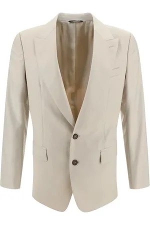 Dolce & Gabbana Homme, Vestes, , Taille: S Élégante Veste Blazer en Laine avec Revers