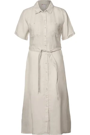 Street one Femme, Robes, , Taille: 44 FR Robe Midi en Lin à Boutons