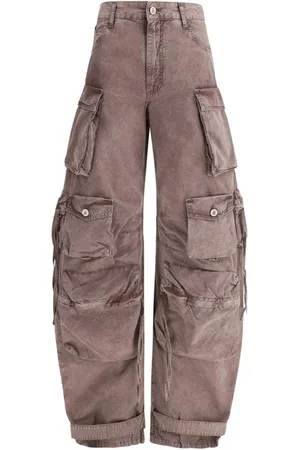 The Attico Femme, Jeans, Violet, Taille: W26 Jean Cargo avec Coupe Oversize
