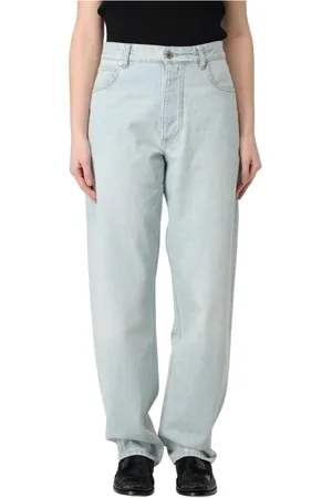 Bottega Veneta Femme, Jeans, Bleu, Taille: 36 FR Stone-Washed Relaxed Fit Jeans