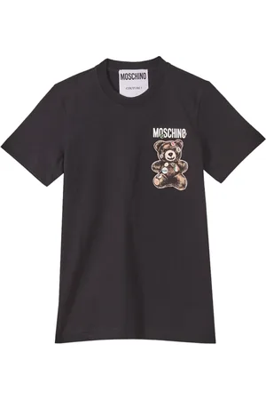 Moschino Femme, Tops, Noir, Taille: 38 FR T-shirt Adrian Bear Noir Coton Manches Courtes