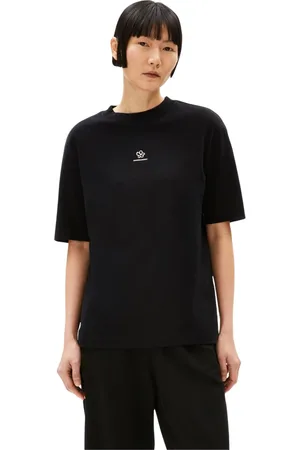 Armedangels Femme, Tops, Noir, Taille: 42 FR T-shirt oversize avec impression florale au dos