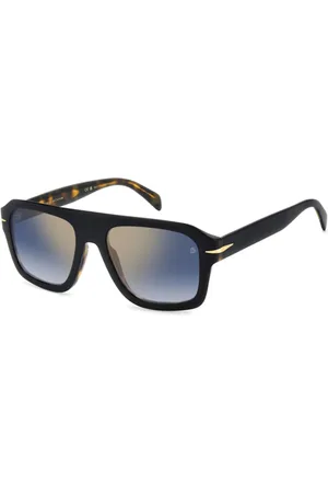 DB EYEWEAR BY DAVID BECKHAM Homme, Accessoires, Bleu, Taille: 54 MM Lunettes de soleil Havana/bleu foncé