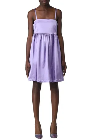 SEMICOUTURE Femme, Robes, Violet, Taille: 42 FR Robe en satin de glycine