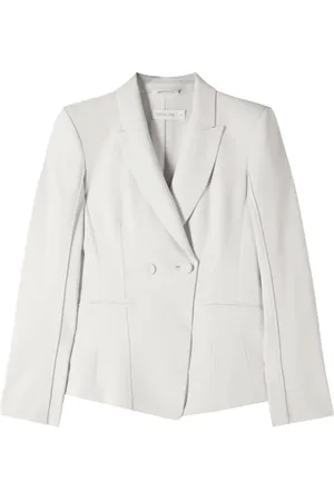 Patrizia Pepe Femme, Vestes, Blanc, Taille: 40 FR Urban Chic Double Breasted Blazer