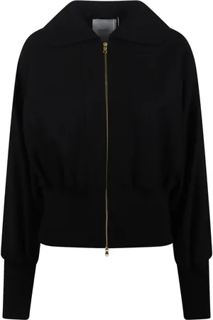 Patou Femme, Sweatshirts et sweats à capuche, Noir, Taille: 40 FR Bomber Chic avec Col Français