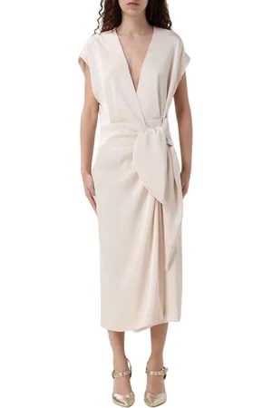 HANITA Femme, Robes, , Taille: 42 FR Robe Élégante Crème, Style Polyvalent