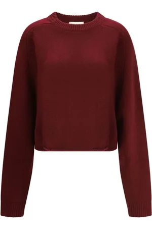 Lisa Yang Femme, Pulls, Rouge, Taille: 38 FR Pull à Côtes Moderne