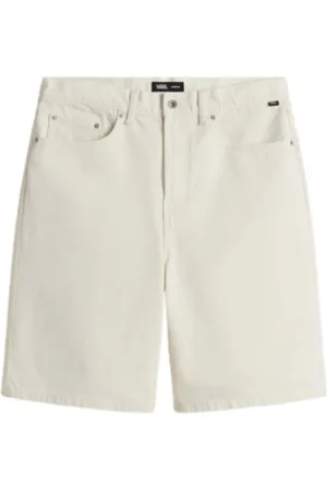 Vans Homme, Shorts, Blanc, Taille: W34 Shorts Baggy en Denim avec Détail Logo