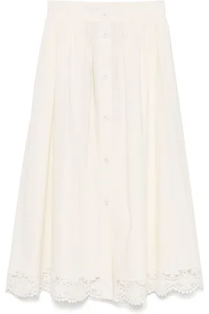 Twin-Set Femme, Jupes, Blanc, Taille: 40 FR Jupes avec poches et ourlet évasé