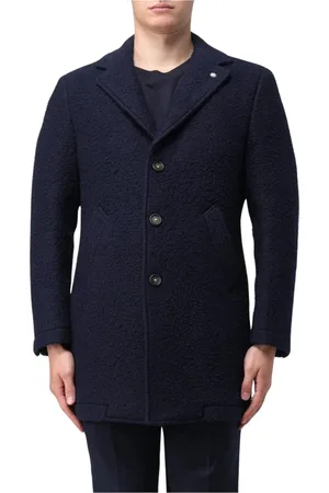 Manuel Ritz Homme, Manteaux, Bleu, Taille: L Manteau en Laine Bleu