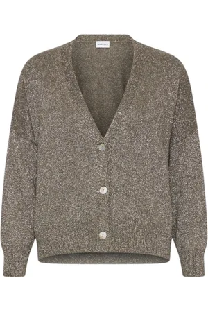 MARELLA Femme, Pulls, Vert, Taille: 40 FR Cardigan Vert avec Lurex