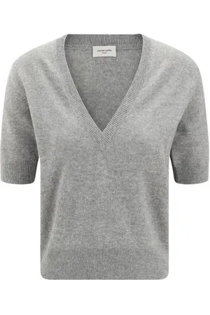 Jacob Cohen Femme, Pulls, Gris, Taille: 38 FR Pull en cachemire à col en V