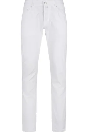Jacob Cohen Homme, Jeans, Blanc, Taille: W32 Pantalon blanc en coton élasthanne
