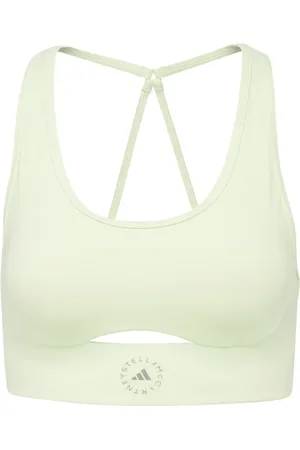 adidas Femme, Tops, Vert, Taille: 42 FR Haut jaune en tissu technique avec rembourrage amovible