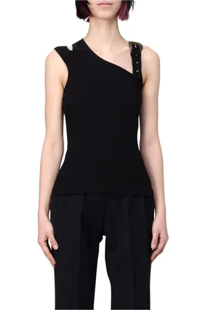 VERSACE Femme, Tops, Noir, Taille: 36 FR Haut de mode noir pour femmes