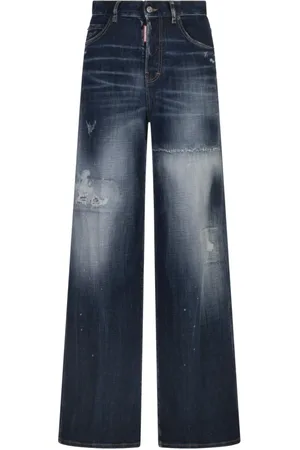 Dsquared2 Femme, Jeans, Bleu, Taille: 30 FR Pantalon Bleu en Coton et Élasthanne