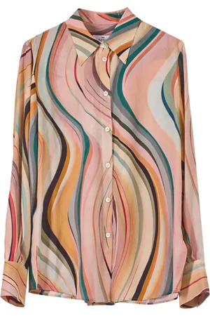 Paul Smith Femme, Blouses et Chemises, Multicolore, Taille: 36 FR Chemise en Soie Swirl