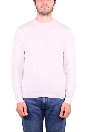 Peuterey Homme, Pulls, Blanc, Taille: L Pull en Coton Blanc à Col Rond