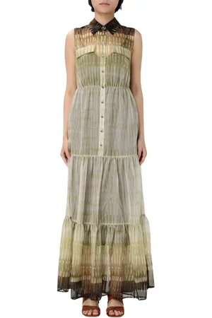 Liu Jo Femme, Robes, Vert, Taille: 38 FR Robe Maxi Vert TieDye