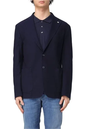 Manuel Ritz Homme, Vestes, Bleu, Taille: XL Blazer Tricot Bleu
