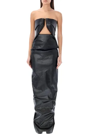 Rick Owens Femme, Robes, Noir, Taille: 38 FR Robe Longue Noire Drapée