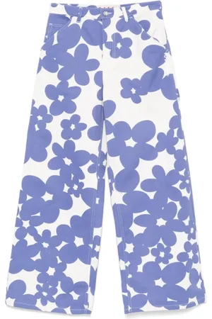 Marni Femme, Pantalons, Multicolore, Taille: 38 FR Pantalon en denim floral