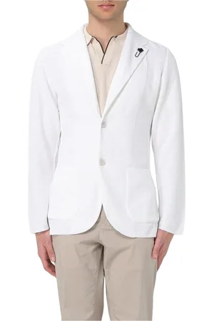 LARDINI Homme, Vestes, Blanc, Taille: S Veste Blazer Tricot Blanc