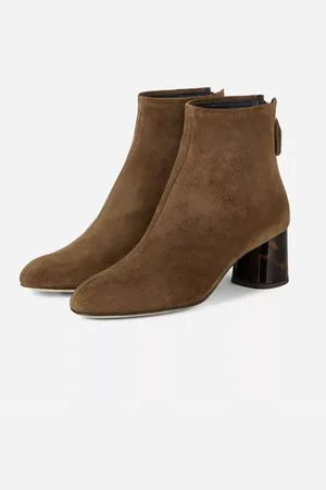 AGL ATTILIO GIUSTI LEOMBRUNI Femme, Chaussures, Brun, Taille: 36 EU Bottines à Talons en Daim Marron