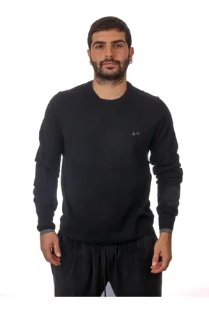 sun68 Homme, Pulls, Noir, Taille: M Pull à Col Rond