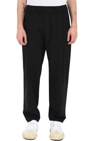 A PAPER KID Homme, Pantalons, Bleu, Taille: S Pantalon en laine mélangée taille élastique