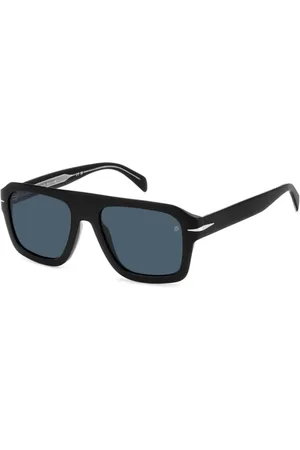 DB EYEWEAR BY DAVID BECKHAM Homme, Accessoires, Noir, Taille: 54 MM Lunettes de soleil Noir/Bleu DB 7127/S