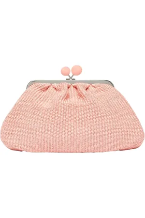 Max Mara Femme, Sacs, Rose, Taille: ONE Size Raffia Pasticcino Clutch Sac