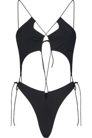 Amazuìn Femme, Maillots de bain, Noir, Taille: ONE Size Maillot de Bain Noir Asymétrique avec Découpes
