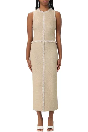 HUGO BOSS Femme, Robes, , Taille: 40 FR Robe Midi sans Manches avec Ceinture