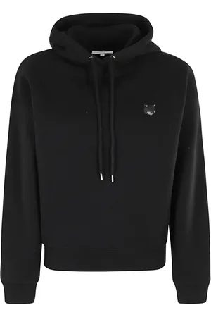 Maison Kitsuné Femme, Sweatshirts et sweats à capuche, Noir, Taille: 36 FR Sweat à capuche avec patch tête de renard