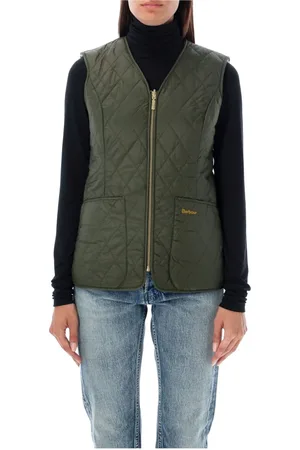 Barbour Femme, Vestes, Vert, Taille: 38 FR Gilet Olive Markenfield Liner Vêtements d