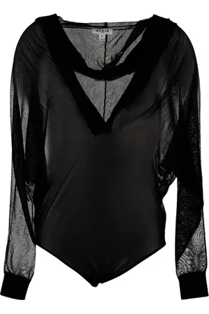 Alaïa Femme, Tops, Noir, Taille: 38 FR Body Oversize avec Capuche Transparente