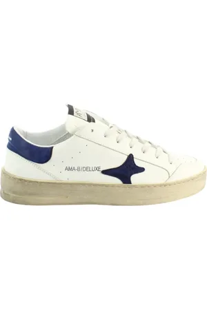 Ama Brand Homme, Chaussures, Blanc, Taille: 45 EU Baskets Bleu Modèle 4065