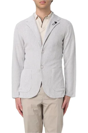 LARDINI Homme, Vestes, Bleu, Taille: S Veste à Rayures pour Homme
