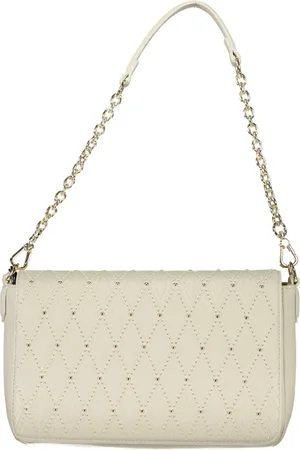 Valentino by Mario Valentino Femme, Sacs, Blanc, Taille: ONE Size Sac Bandoulière Blanc avec Bandoulière Chaîne