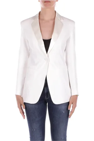 Dondup Femme, Vestes, Blanc, Taille: 40 FR Vestes blanches avec fermeture boutonnée