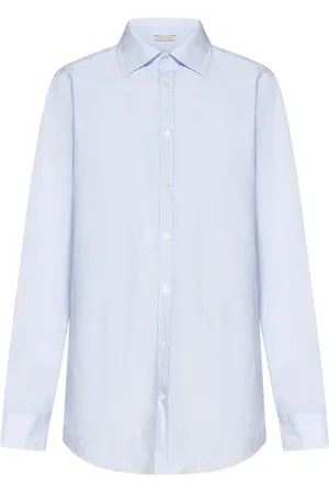 MASSIMO ALBA Homme, Chemises, Blanc, Taille: S Chemise Blanche avec Broderie Badge Personnalisée