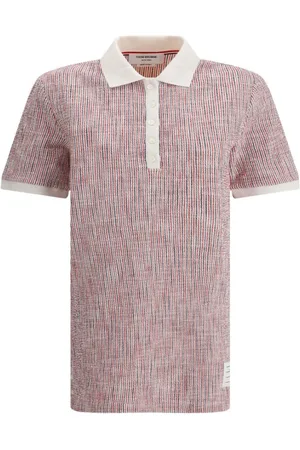Thom Browne Femme, Tops, Rose, Taille: 38 FR Robe Mini Polo Rayée