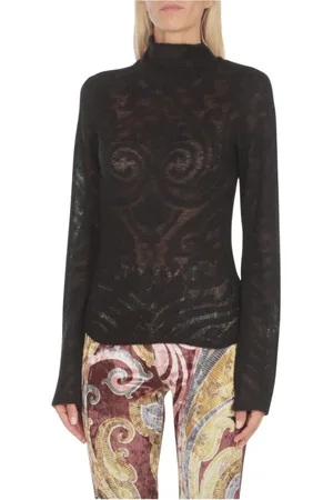 Etro Femme, Pulls, Noir, Taille: 36 FR Élégant Pull en Tricot Noir